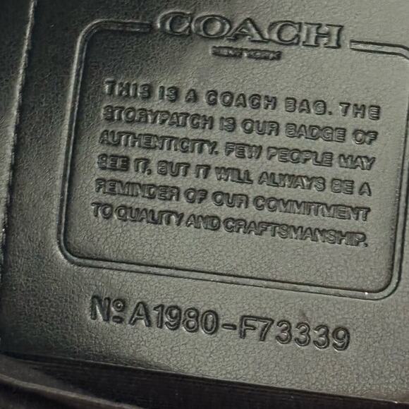 COACH Men's Black Houston Map Messenger Bag  with Adjustable Strap - Picture 4 of 13